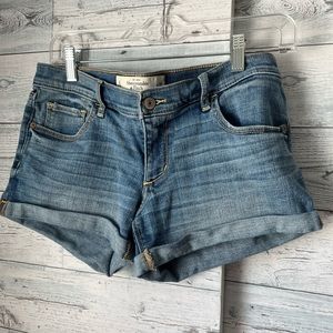 Abercrombie and Fitch cut off cuffed jean shorts